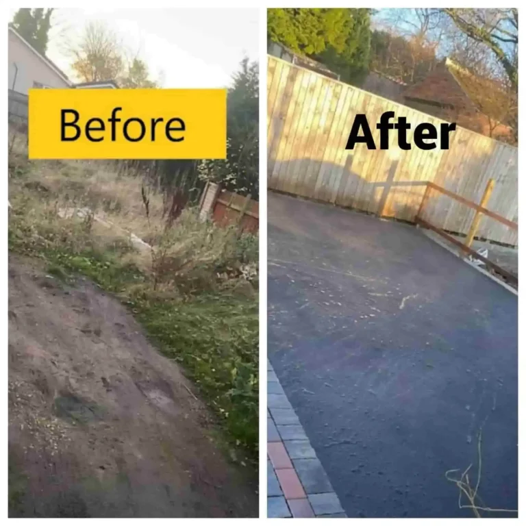 Before and After Banner Image of Tarmac Driveway Lancaster