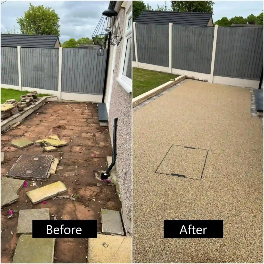 Beauty and Durability of Resin Driveways in Morecambe​ Before and After Banner